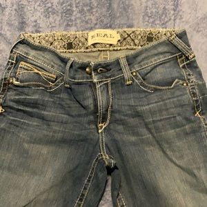 Ariat Women's R.E.A.L. Low Rise Rosy Whipstitch Bootcut Jeans